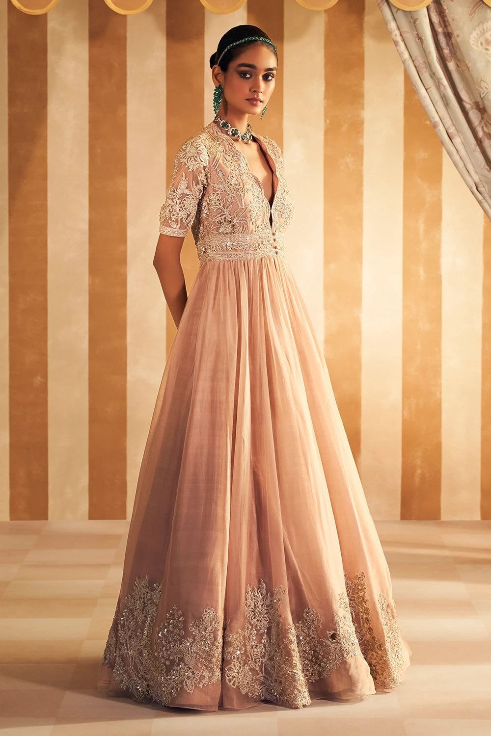 Tehseen Dusky Pink Anarkali Set