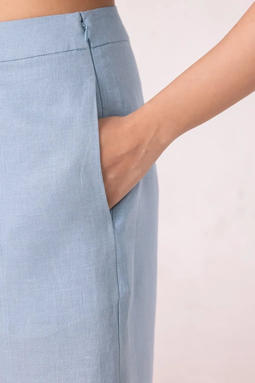 Moira Blue Linen Pants