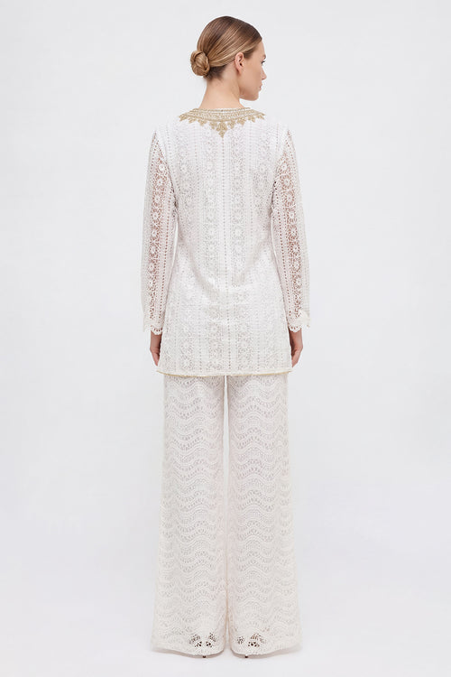 White Noor Kurta Set