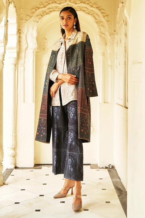 Mughal Multi Print Longline Jacket