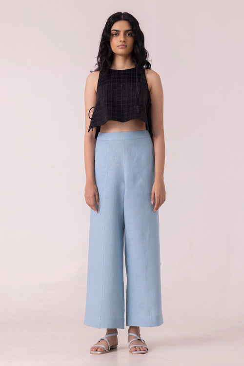 Moira Blue Linen Pants