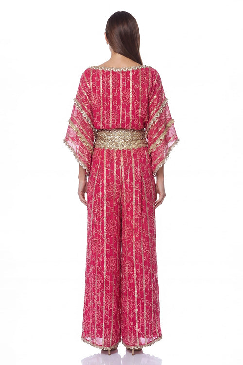 Astra Bandhini Crop Top & Sharara Set