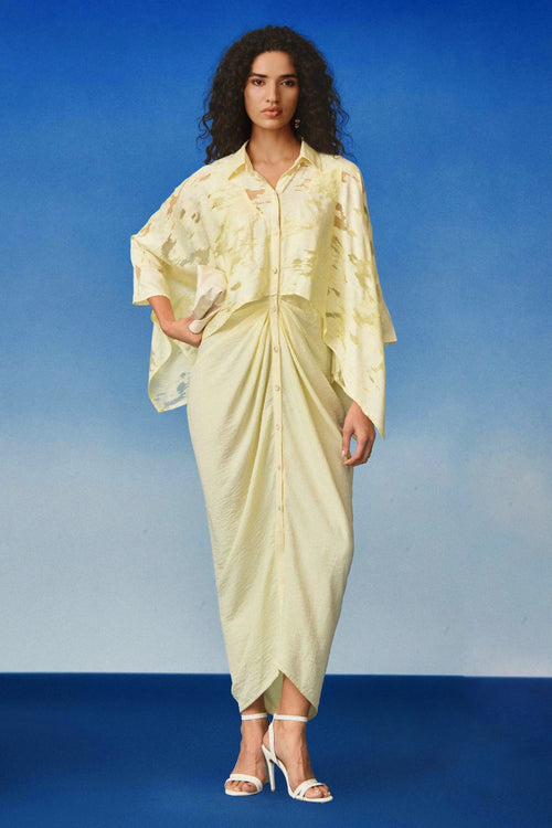 Lime Yellow Irene Kaftan Dress