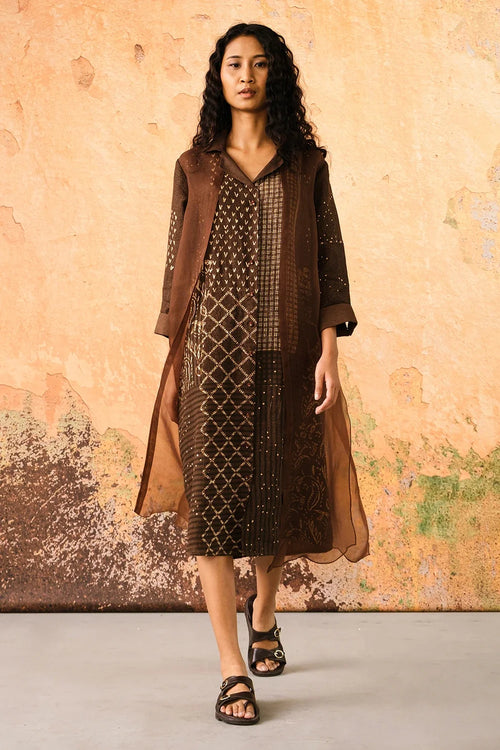 Cognac Adriana Shirt Dress