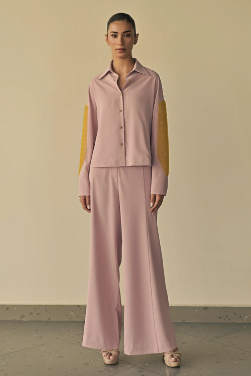 Pink Night Sky Shirt with Parallel Trousers
