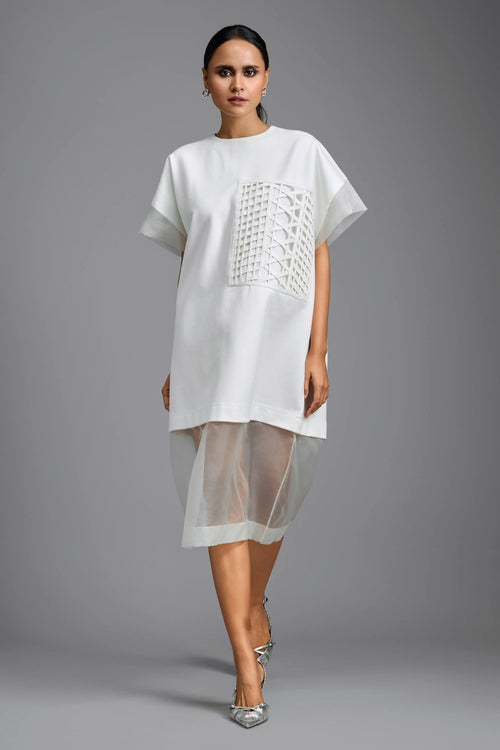 White Sleek Oversized Dress