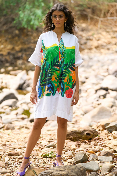 Graphic Print Shirt Dress