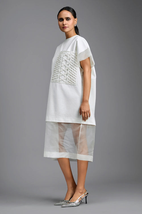 White Sleek Oversized Dress