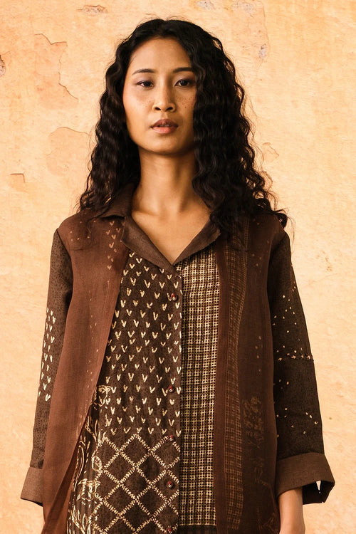Cognac Adriana Shirt Dress