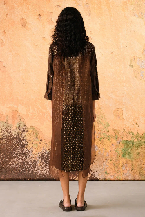 Cognac Adriana Shirt Dress