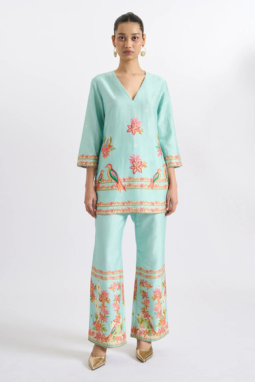 Aqua Paradise Short Kurta Set