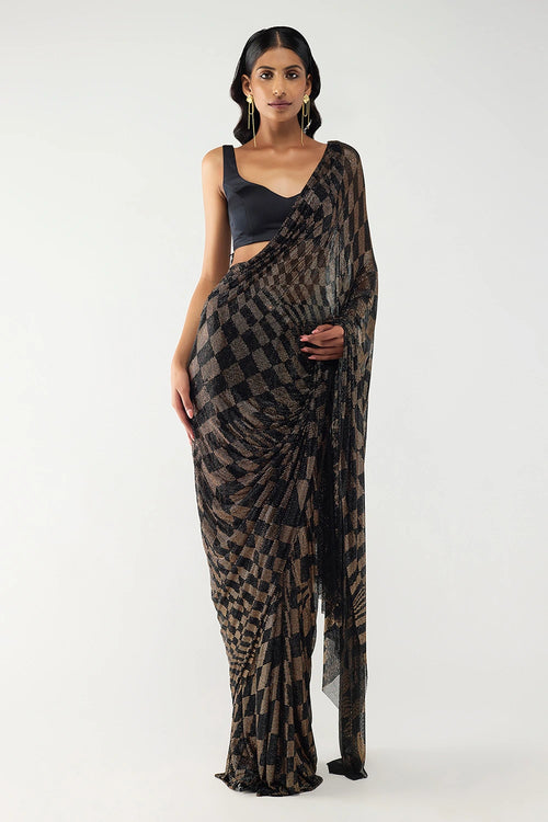 Astral Geometry Sari