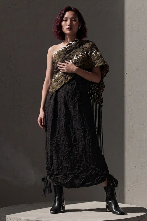 Magnolia One Shoulder Drape Maxi Dress