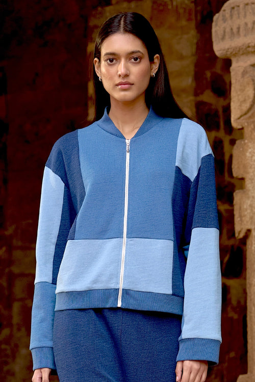Indigo Blocked Sweatshirt