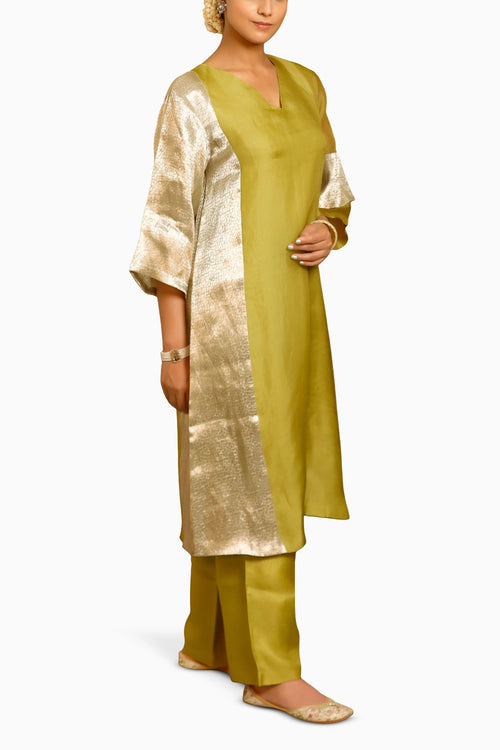 Sehej Green Long Kurta Set