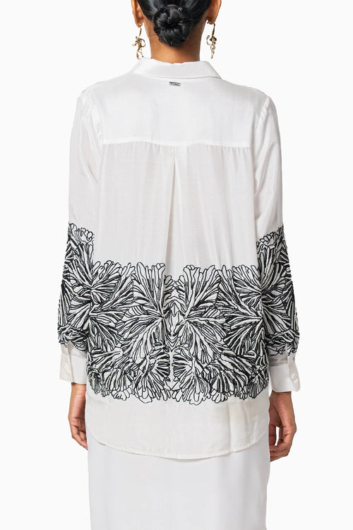 Blossom White-Black Shirt