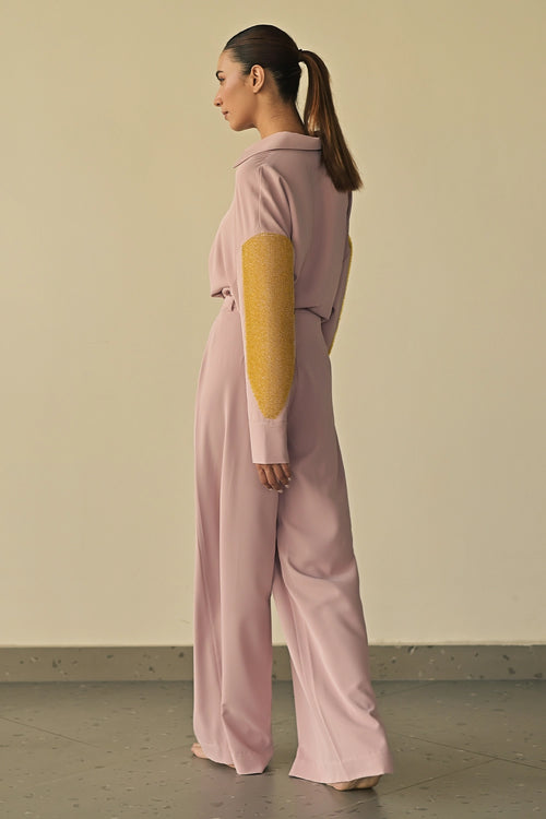Pink Night Sky Shirt with Parallel Trousers