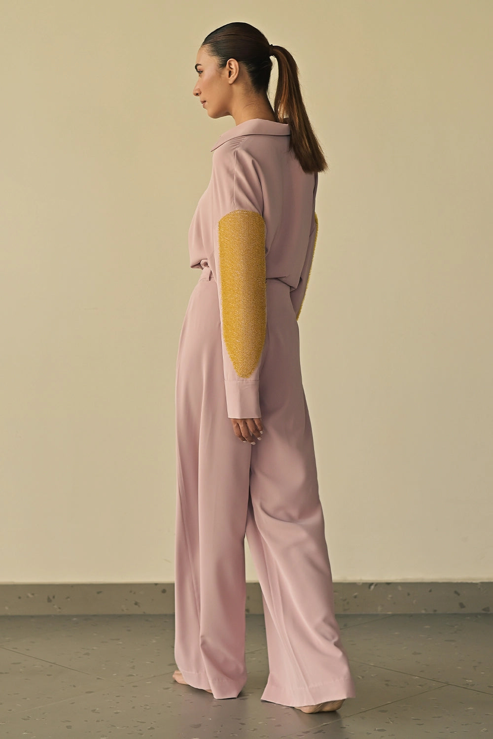 Pink Night Sky Shirt with Parallel Trousers