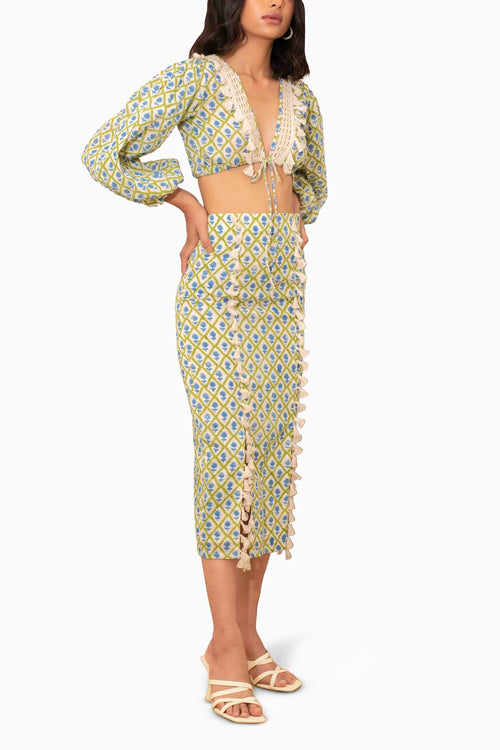 Athens Handblouse Blouse & Skirt Set