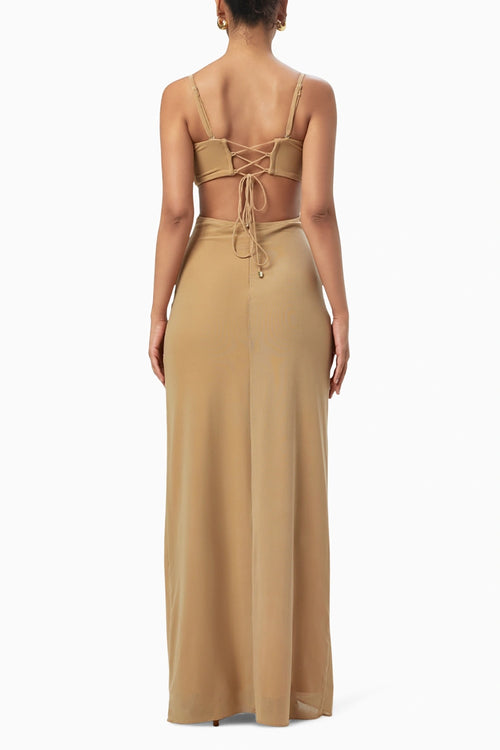 Coastline Mesh Dusk Bronze Dress