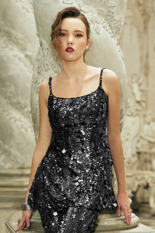 Paillette Peplum Top & Flared Pant