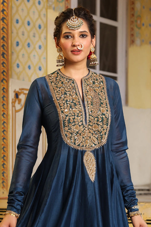 Ahista Blue Kalidaar Set