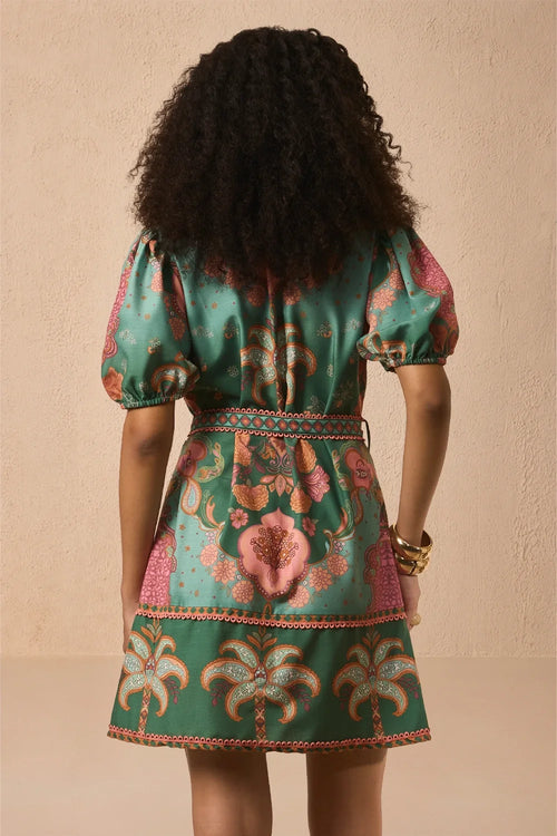 Olive Rosette Dress