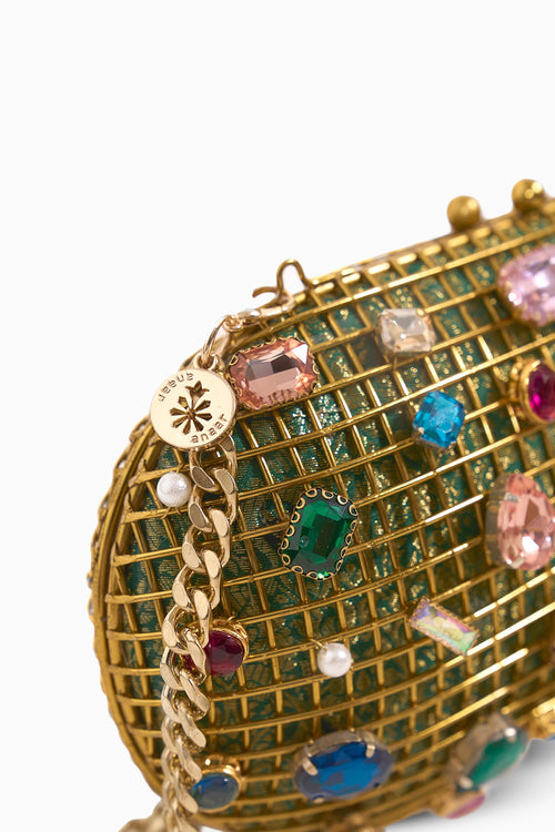 Ophelia Gem Stones & Pearls Clutch