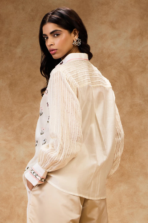 Ivory Threadwork Shirt