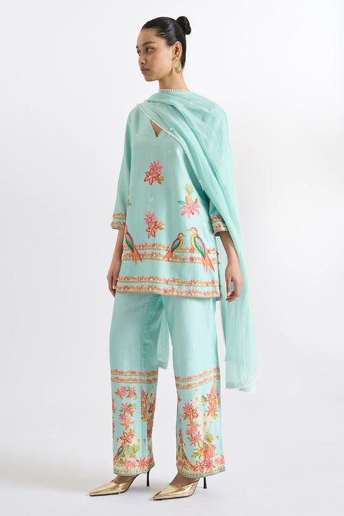 Aqua Paradise Short Kurta Set