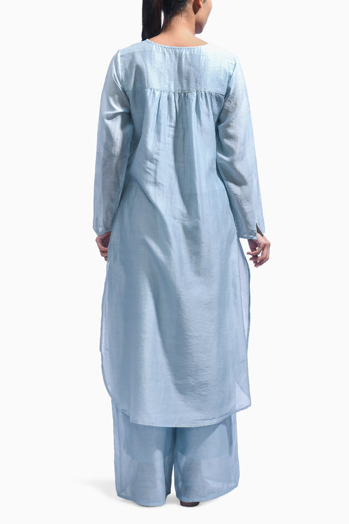 Powder Blue Silk Set