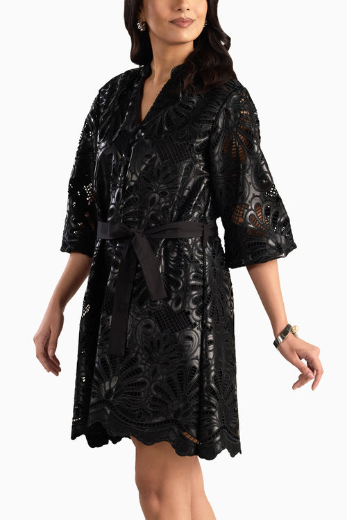 Luxe Leather Flora Dress