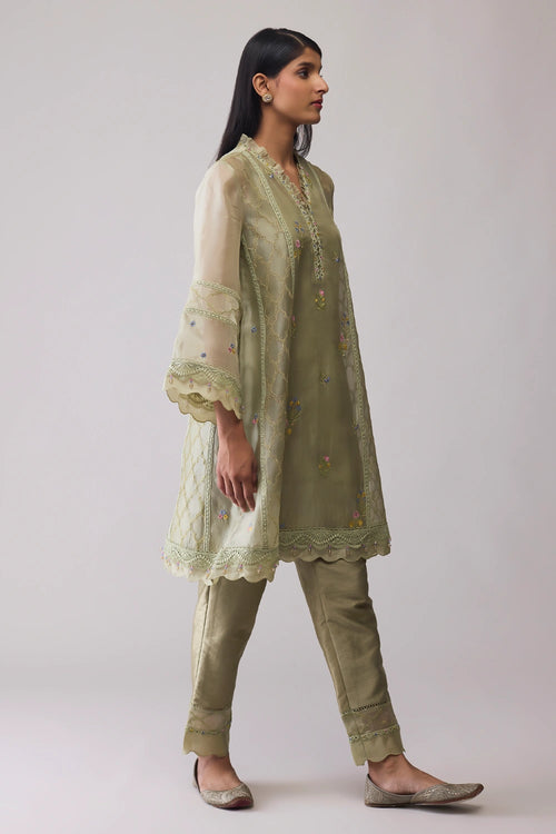 Farida Green Kurta Set
