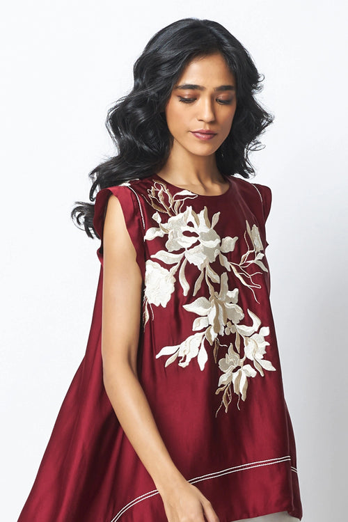 Burgandy Camila Trail Blazer Top and Pants