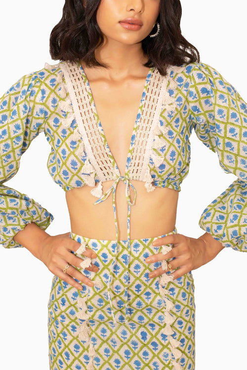 Athens Handblouse Blouse & Skirt Set