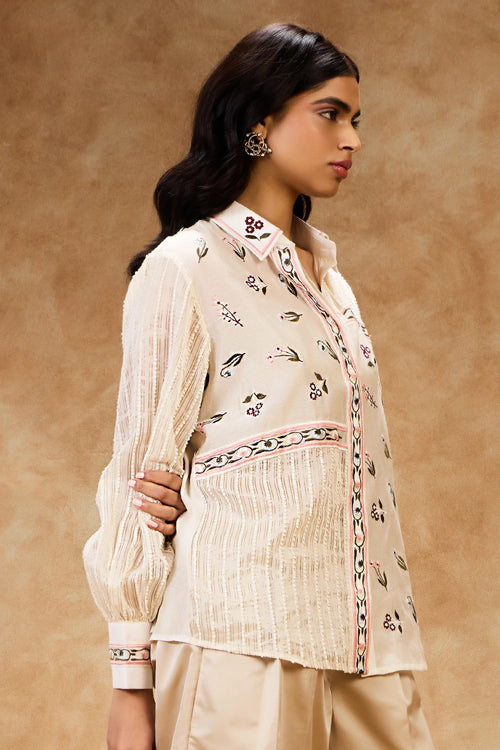 Ivory Threadwork Shirt