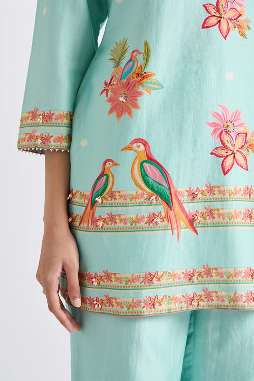 Aqua Paradise Short Kurta Set