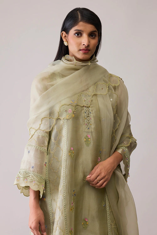Farida Green Kurta Set