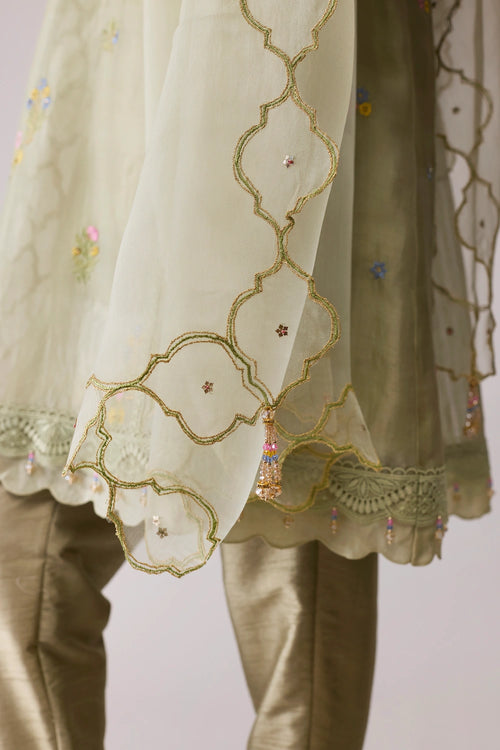 Farida Green Kurta Set