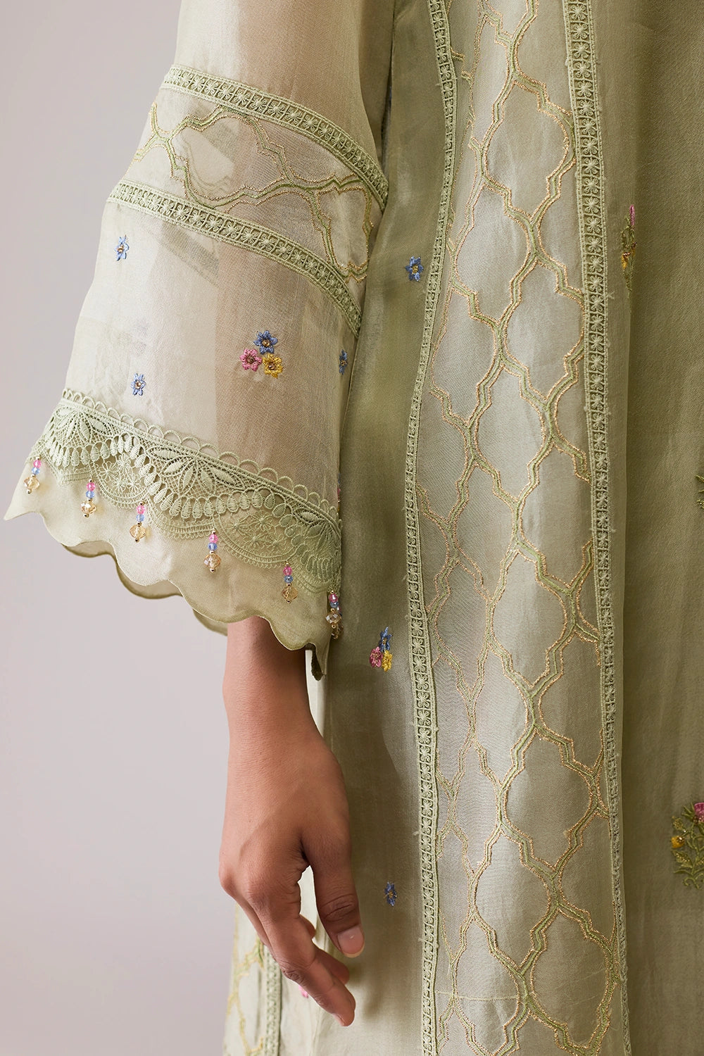 Farida Green Kurta Set