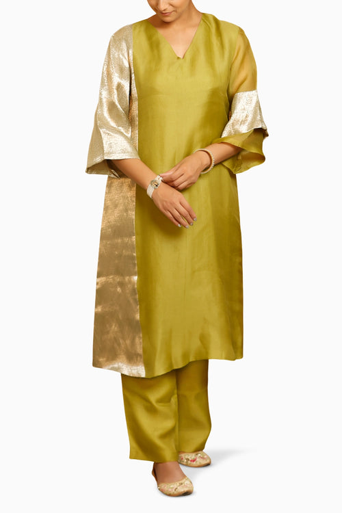 Sehej Green Long Kurta Set