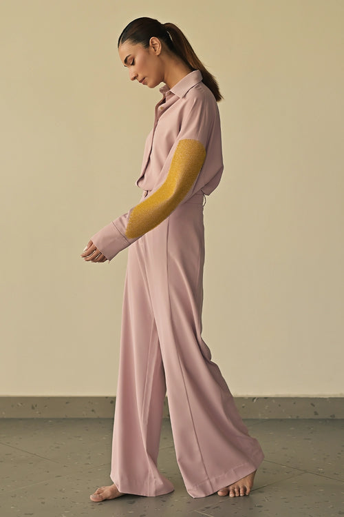 Pink Night Sky Shirt with Parallel Trousers