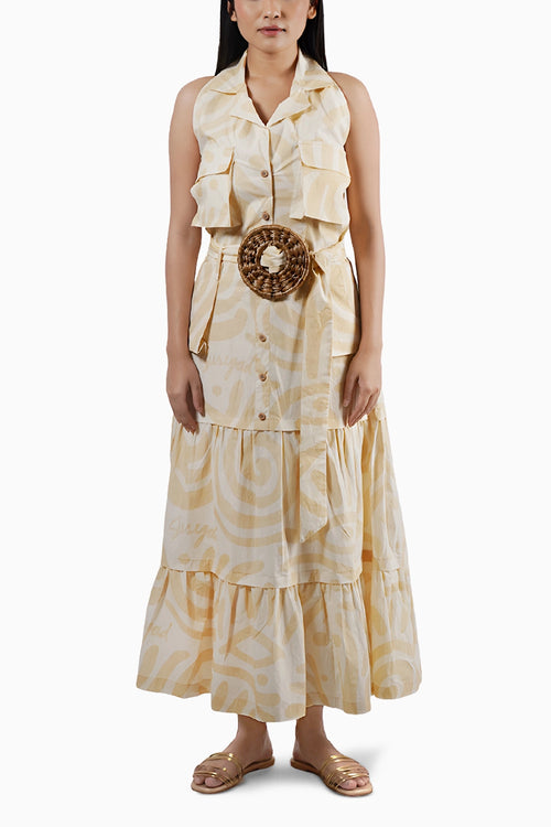 Aurora Dress with Cane Belt