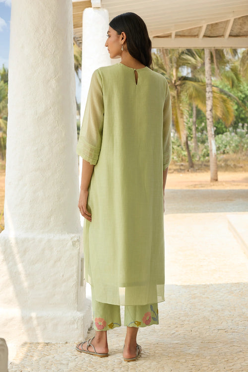 Lime Applique Co-ord Set