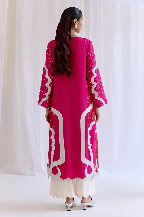 Rang-E-Meharaab Kurta With Ivory Pants