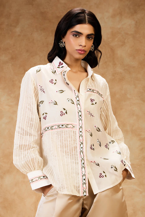 Ivory Threadwork Shirt