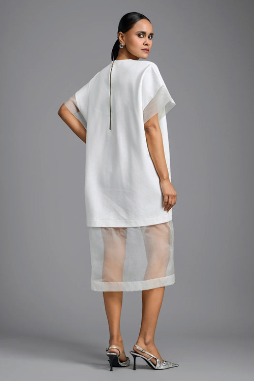 White Sleek Oversized Dress