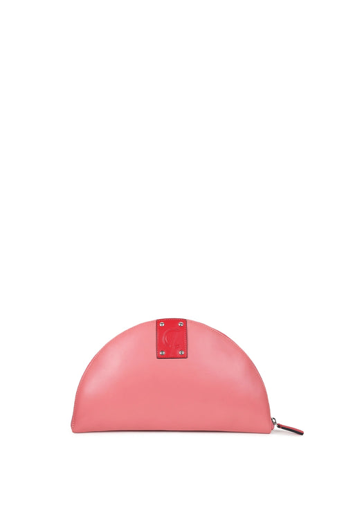 Lussa Pink Red Half Moon Clutch Bag