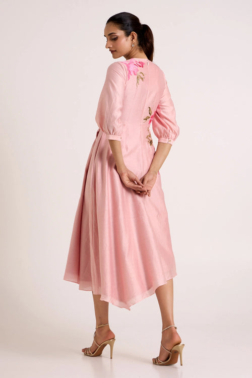 Mezlyn Pinched Waist  Midi Dress