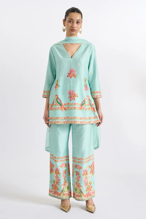 Aqua Paradise Short Kurta Set